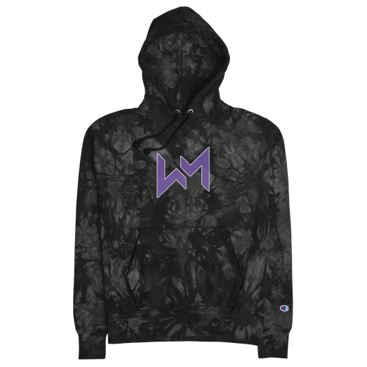 MCELVAIN EMBROIDERED CHAMPION TIE-DYE HOODIE