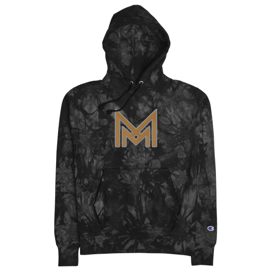 MBOW EMBROIDERED CHAMPION TIE-DYE HOODIE