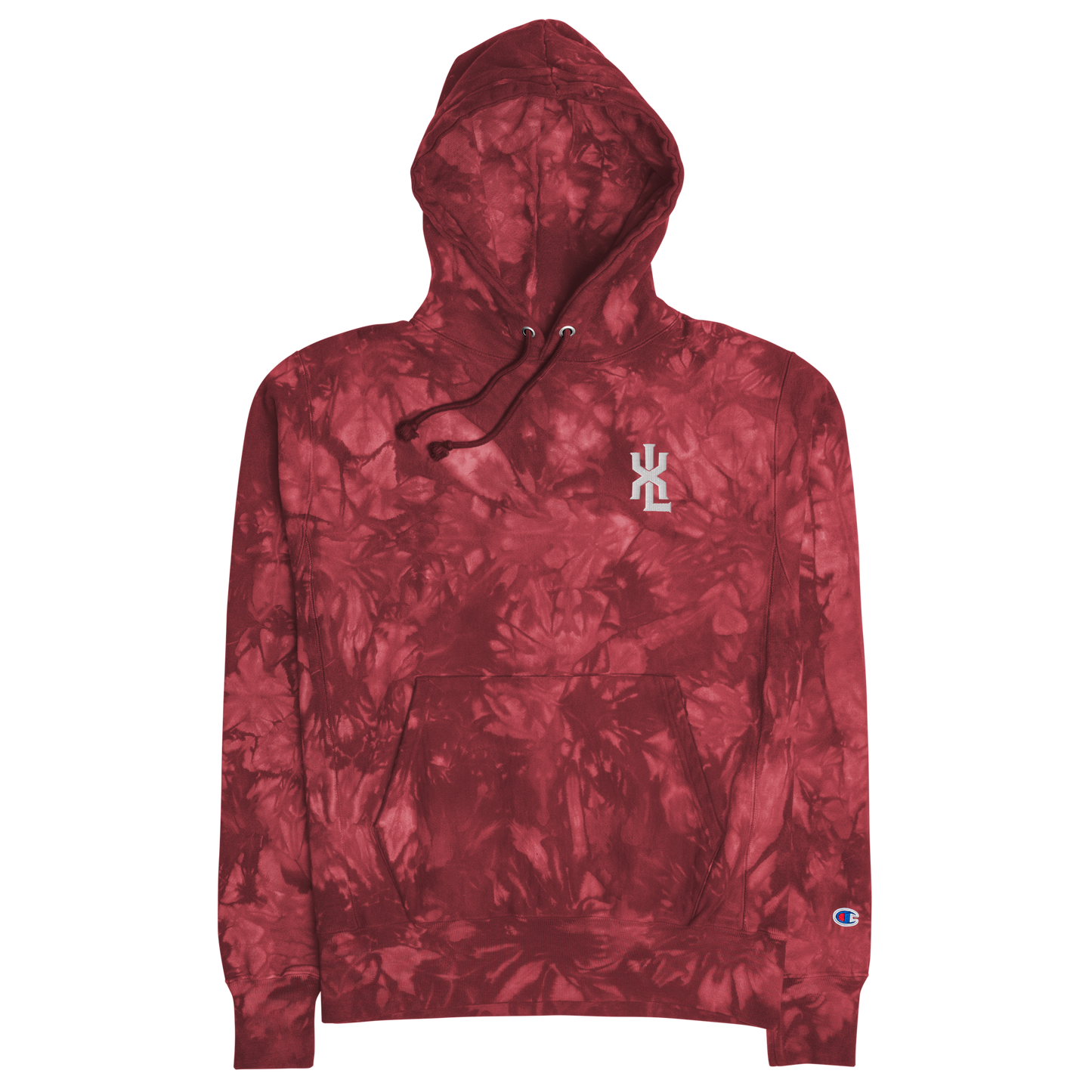 XAVIER LEGETTE EMBROIDERED TIE-DYE CHAMPION HOODIE