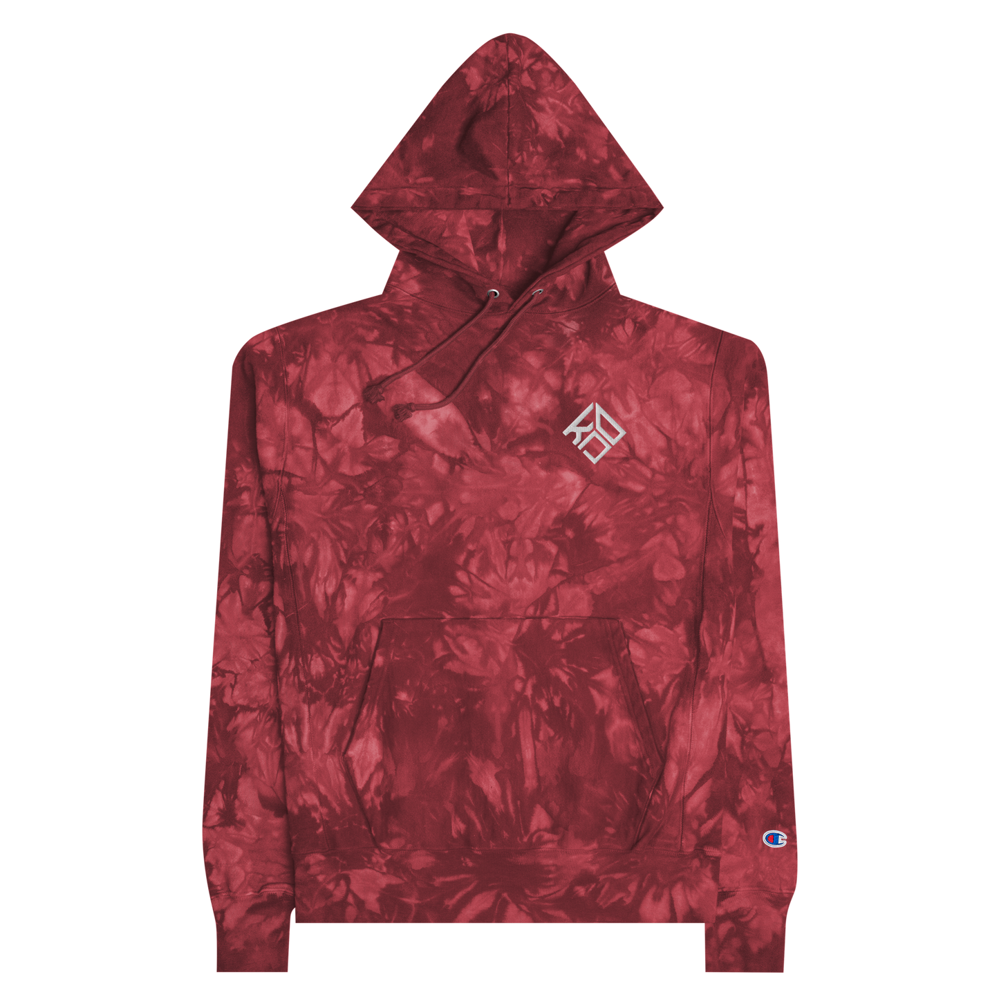 KARMELO OVERTON EMBROIDERED CHAMPION TIE-DYE HOODIE