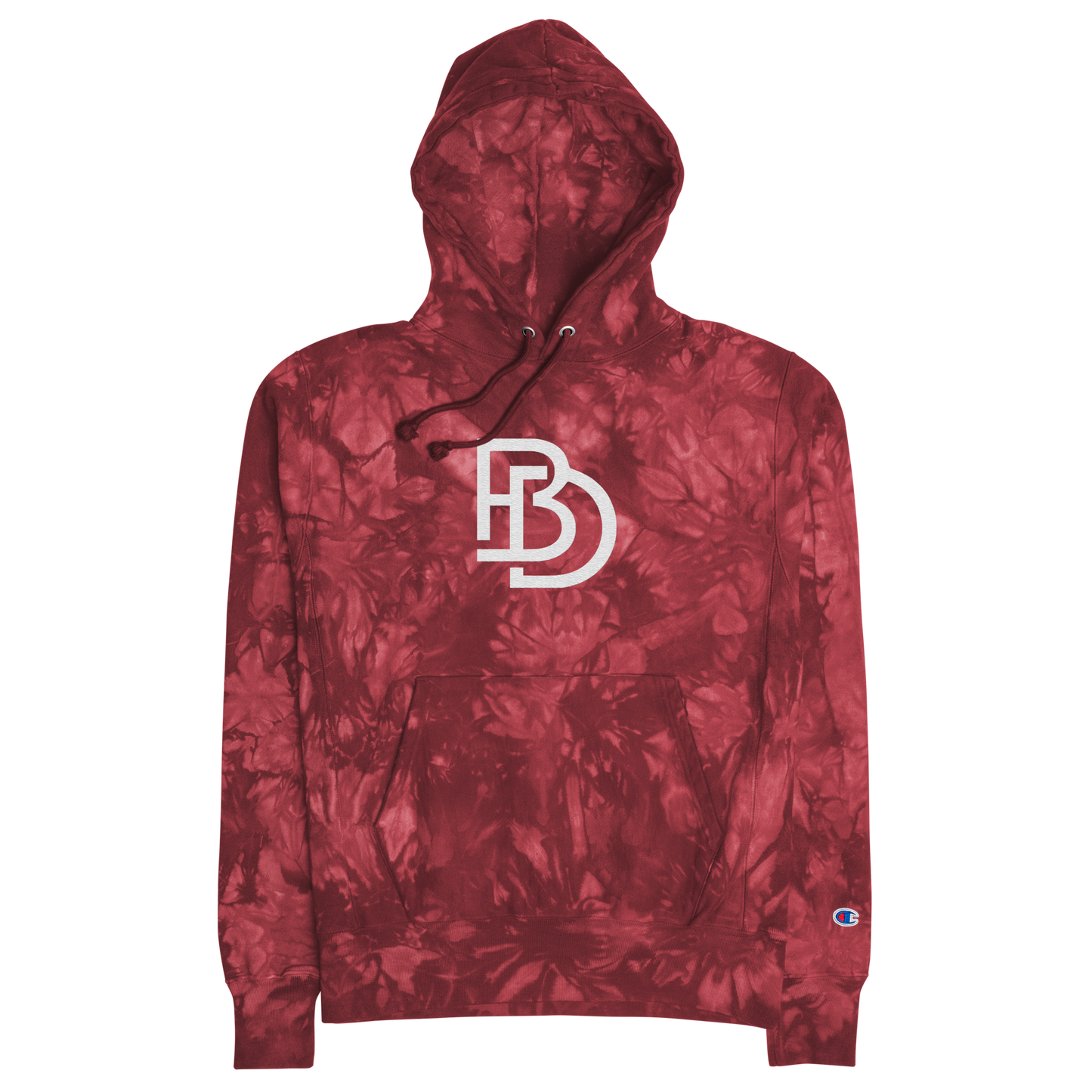 BRAEDEN DANIELS EMBROIDERED CHAMPION TIE-DYE HOODIE