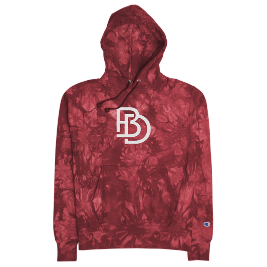 BRAEDEN DANIELS EMBROIDERED CHAMPION TIE-DYE HOODIE