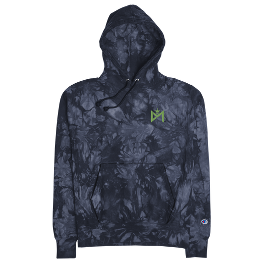 LARRY MOORE EMBROIDERED TIE-DYE CHAMPION HOODIE